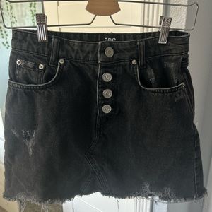 BDG Black Denim Mini Skirt